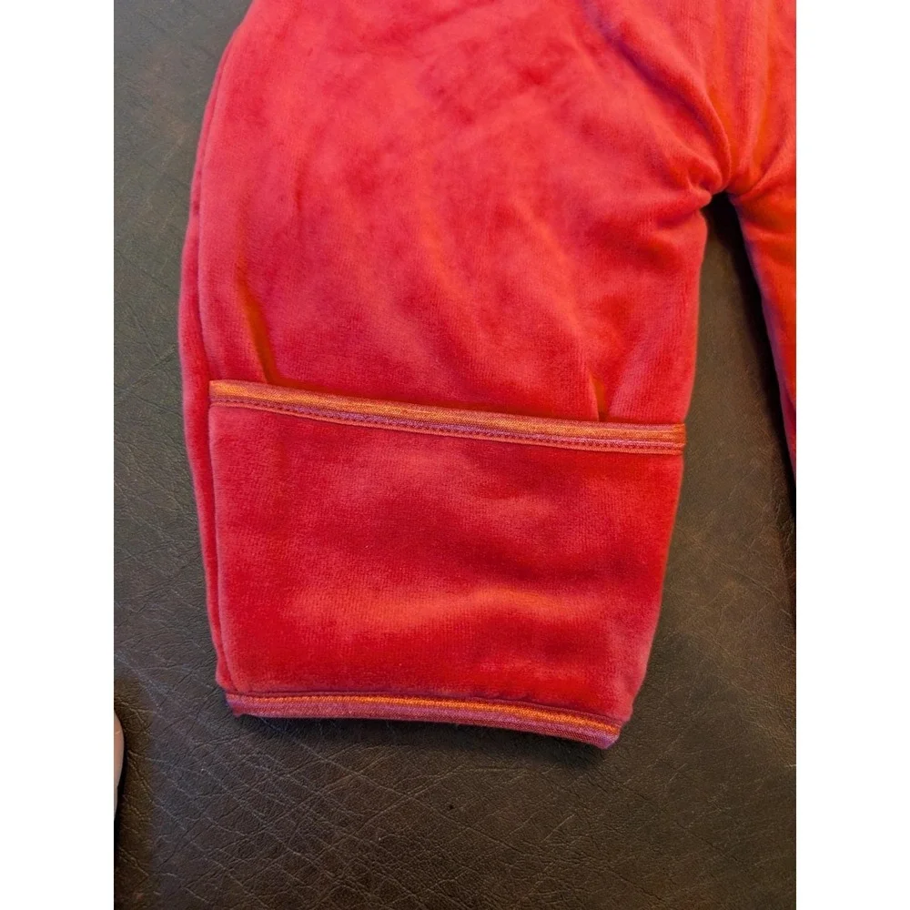 Vintage 90s Lullaby Club Hooded Velour Bunting Suit 3-6M NWT Deep‎ Pink